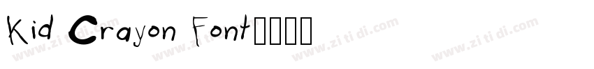 Kid Crayon Font字体转换